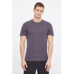 adidas Performance tricou de antrenament culoarea violet, melanj IS3810
