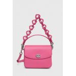 Coach poseta de piele Cassie culoarea roz