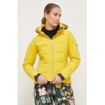 Descente geacă de schi din puf Joanna culoarea galben