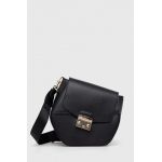 Furla poseta de piele culoarea negru