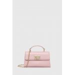 Furla poseta de piele culoarea roz