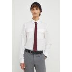 G-Star Raw camasa barbati, culoarea alb, cu guler clasic, slim
