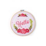 Graine Creative trusa de broderie Hello In Wood