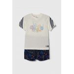 adidas set de bumbac pentru copii culoarea bej