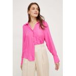 Answear Lab camasa femei, culoarea roz, cu guler clasic, relaxed