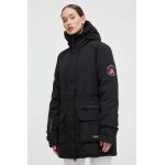 Superdry geaca femei, culoarea negru, de iarna