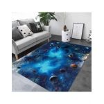 Covor Casa By Cova Design, 150x200 cm, Poliester, Print Digital, Spate Antiderapant