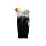 Pensule gel 15 set negre Oranjollie