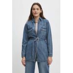 Answear Lab cămășă jeans mini, drept