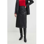 Answear Lab fusta culoarea negru, midi, drept