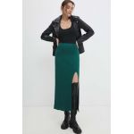 Answear Lab fusta culoarea verde, maxi, evazati
