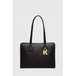 Karl Lagerfeld poseta de piele culoarea negru