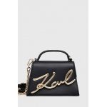 Karl Lagerfeld poseta de piele culoarea negru