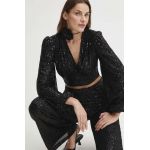Answear Lab bluza femei, culoarea negru, neted
