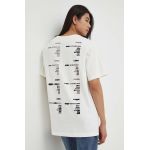 Iceberg tricou din bumbac barbati, culoarea bej, cu imprimeu