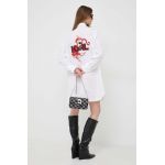 Karl Lagerfeld camasa din bumbac femei, culoarea alb, cu guler clasic, regular