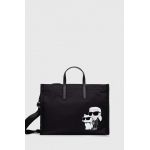 Karl Lagerfeld poseta culoarea negru