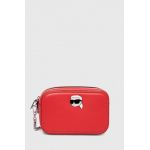 Karl Lagerfeld poseta de piele culoarea rosu