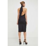 Karl Lagerfeld rochie culoarea negru, midi, mulata