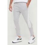 adidas pantaloni de trening culoarea gri, uni IR9203