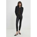 Answear Lab pantaloni femei, culoarea negru, mulata, medium waist