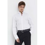 HUGO cămașă din bumbac bărbați, culoarea alb, cu guler clasic, regular 50508303