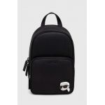 Karl Lagerfeld rucsac barbati, culoarea negru, mic, cu imprimeu