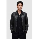 AllSaints geaca de piele Tune barbati, culoarea negru, de tranzitie