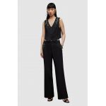 AllSaints pantaloni din lana Atlas culoarea negru, lat, medium waist