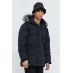 Hollister Co. geaca barbati, culoarea negru, de iarna