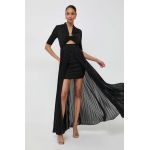 Karl Lagerfeld rochie culoarea negru, maxi, evazati