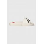 Love Moschino papuci femei, culoarea alb JA28052G1II14100