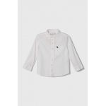 Abercrombie & Fitch camasa de bumbac pentru copii culoarea alb