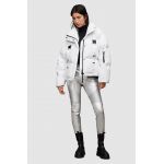 AllSaints geaca Luna femei, culoarea alb, de iarna, oversize