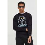 Iceberg hanorac de bumbac barbati, culoarea negru, cu imprimeu