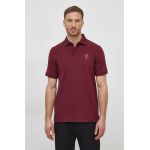 Karl Lagerfeld tricou polo barbati, culoarea bordo, cu imprimeu