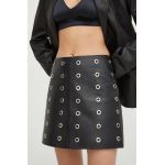 2NDDAY fusta de piele Edition Raffi culoarea negru, mini, creion