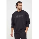 adidas bluză bărbați, culoarea negru, cu imprimeu IW1190