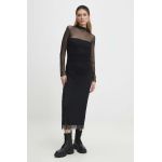 Answear Lab rochie culoarea negru, midi, mulata