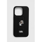 Karl Lagerfeld husă pentru telefon iPhone 14 Pro 6.1'' culoarea negru