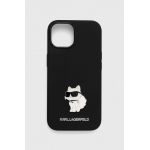 Karl Lagerfeld husă pentru telefon iPhone 15 / 14 / 13 6.1'' culoarea negru