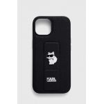 Karl Lagerfeld husă pentru telefon iPhone 15 / 14 / 13 6.1'' culoarea negru