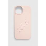 Karl Lagerfeld husă pentru telefon iPhone 15 / 14 / 13 6.1'' culoarea roz