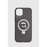 Karl Lagerfeld husă pentru telefon iPhone 15 Plus / 14 Plus 6.7'' culoarea negru