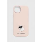 Karl Lagerfeld husă pentru telefon iPhone 15 Plus / 14 Plus 6.7'' culoarea roz