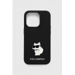 Karl Lagerfeld husă pentru telefon iPhone 15 Pro 6.1'' culoarea negru