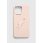 Karl Lagerfeld husă pentru telefon iPhone 15 Pro Max 6.7'' culoarea roz