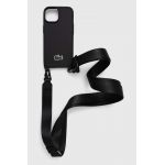 Lacoste husă pentru telefon iPhone 15 / 14 / 13 6.1" culoarea negru