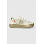 Love Moschino sneakers din piele culoarea bej JA15204G1IJC290A