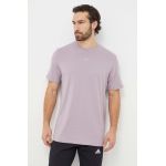 adidas tricou din bumbac bărbați, culoarea violet, uni IR9116